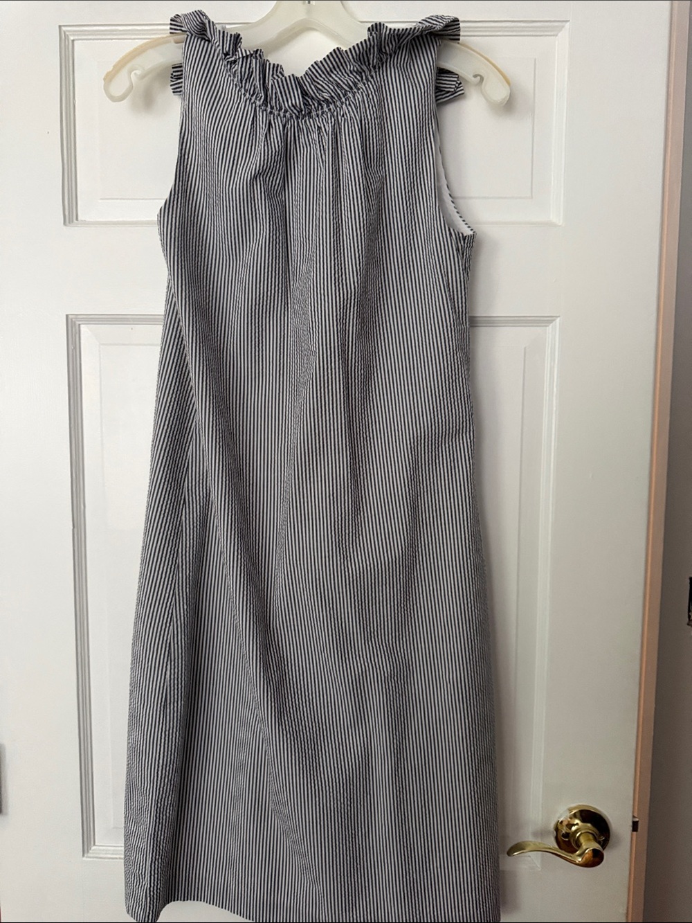 Banana Republic Navy and White Striped Sleeveless Sundress